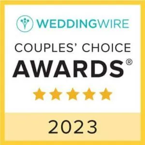 WeddingWire Couples' Choice Awards 2023 for Stay Golden Photo Booth with 5-star rating