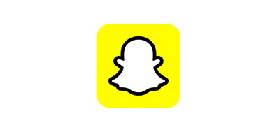 Snapchat logo on transparent background, client of Stay Golden Photo Booth