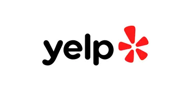 Yelp logo on transparent background, client of Stay Golden Photo Booth