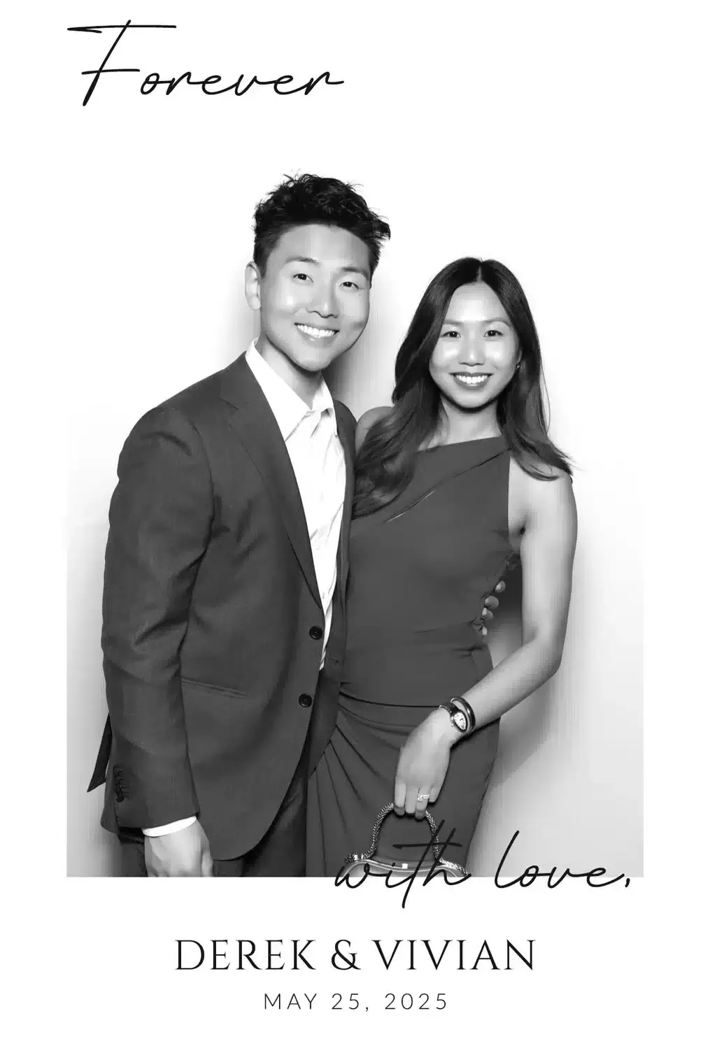 A portrait photo of a couple in a wedding event.