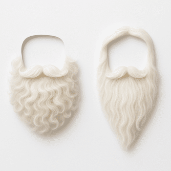 a pair of santa beards for christmas props