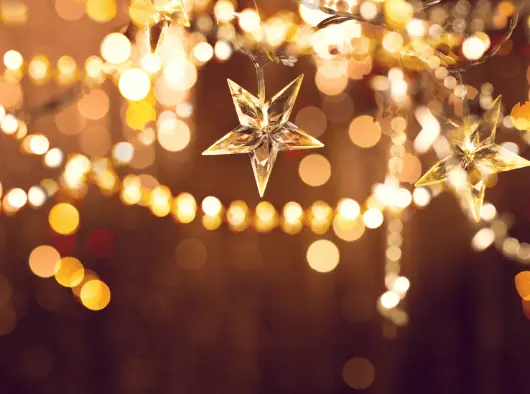 a series of Fairy Lights and a golden star