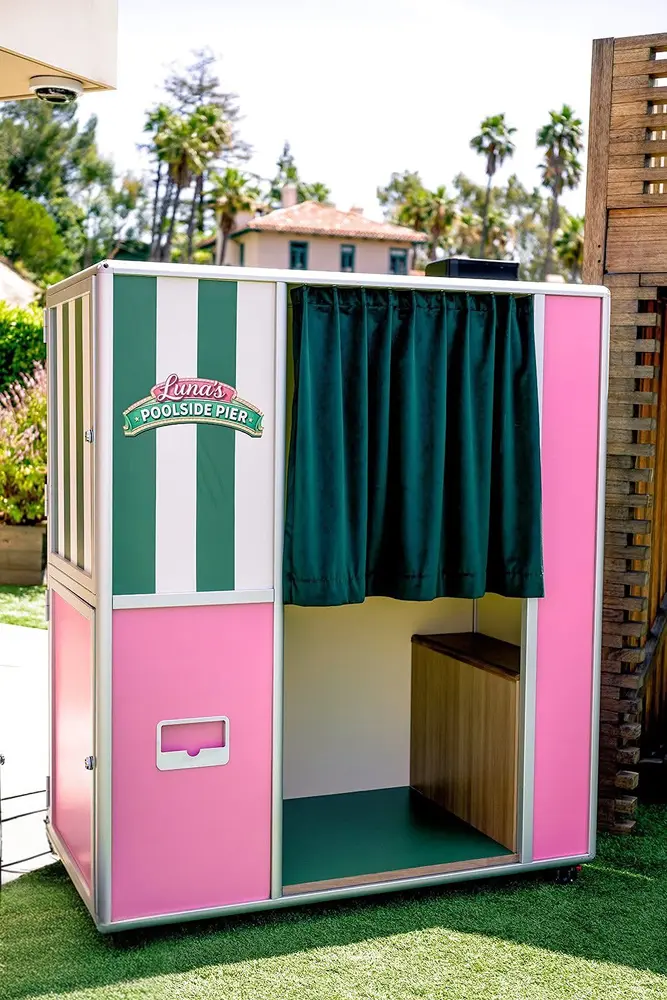 Enclosed Photo Booth setup at Lunas Poolside Pier
