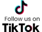 TikTok logo with text that says "Follow us on TikTok"