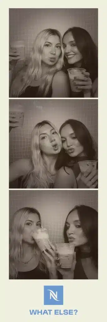 a custom photo strip for Nespresso