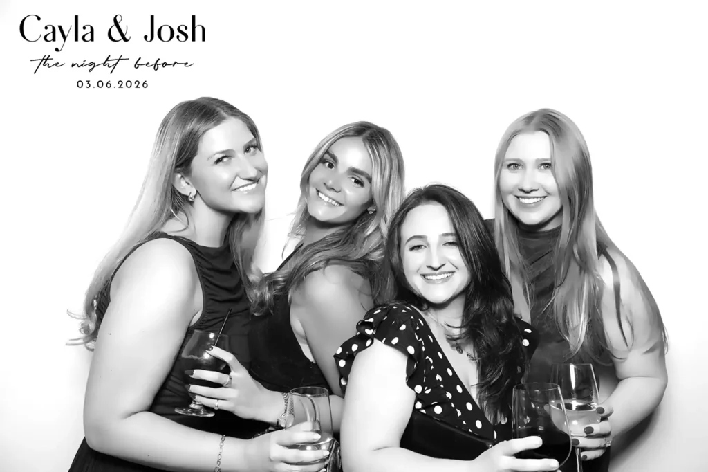 Cayla and Josh wedding captured by Glam Photo Booth