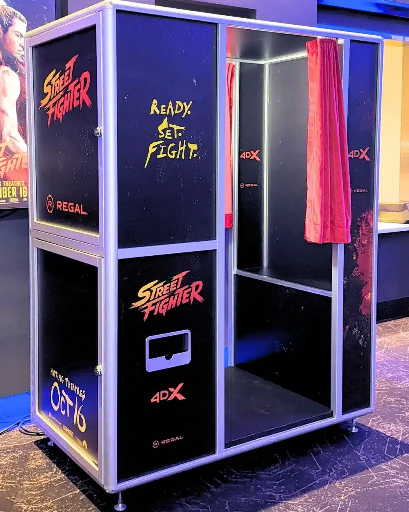 Custom Enclosed VIntage Booth for Street Fighter Left Angle